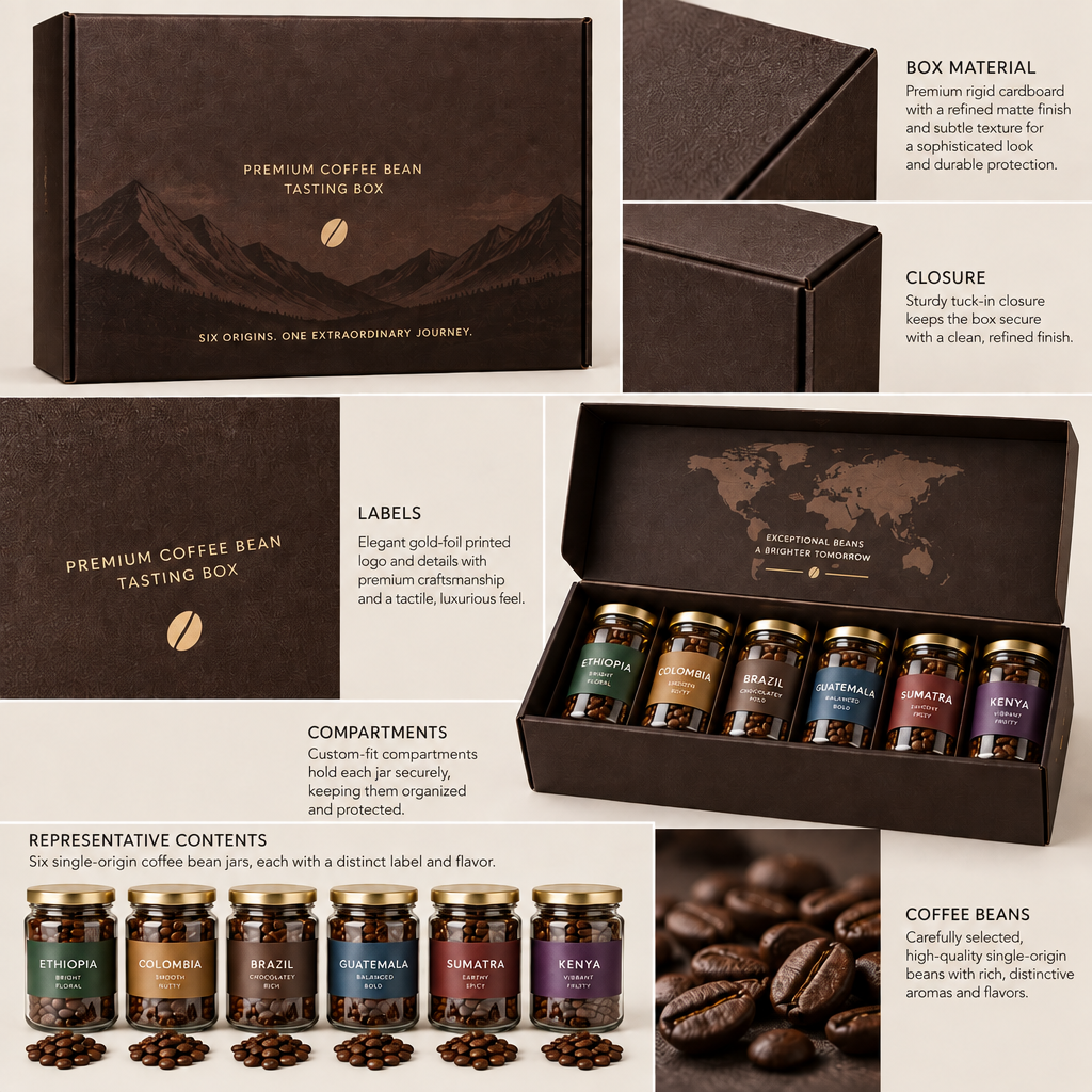 VEMQARO™ Premium Coffee Bean Tasting Box image 6